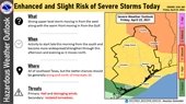 Enhanced and Slight Risk of Severe Weather today for much of SE TX