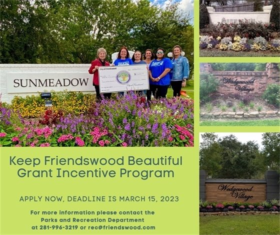 Keep Friendswood Beautiful Grant Program