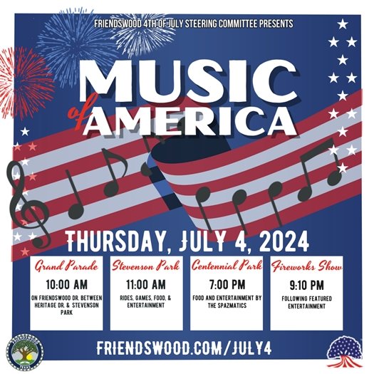 July 4th Parade, Day Program, Evening Program Information 