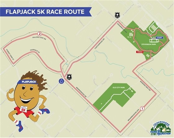 Flapjack 5K Fun Run Race Route