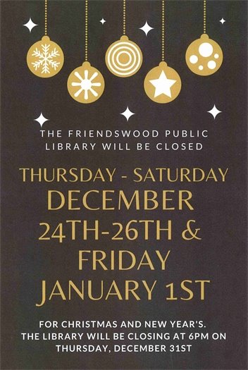 Library holiday closures
