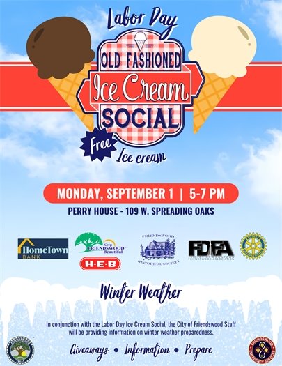 Ice Cream Social September 1 5pm-7pm Perry House