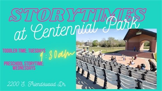 Storytimes at Centennial Park