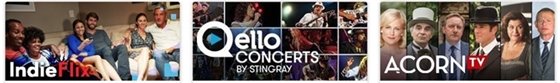AcornTV, IndieFlix, and Qello Concerts
