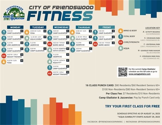 Image of Fitness Schedule
