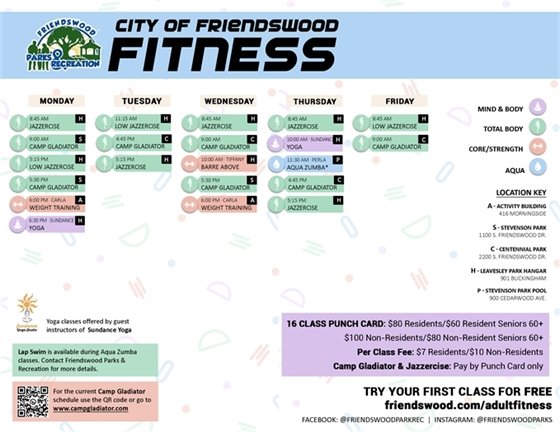 Fitness Schedule
